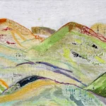 Drumlins fiber art by Lynda McDonald