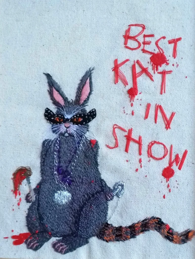 The Imposter fiber art by Lynda McDonald