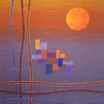 Desert Calm fiber art by Rachel Derstine