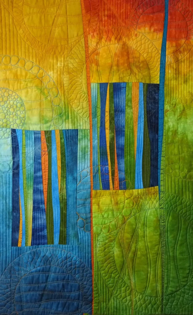 Play on Curves fiber art by Rachel Derstine