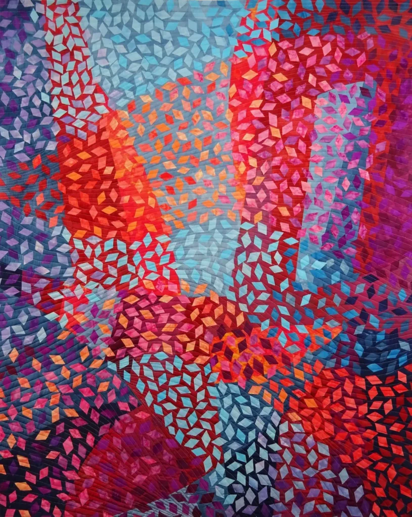 Rhythm and Flow fiber art by Rachel Derstine