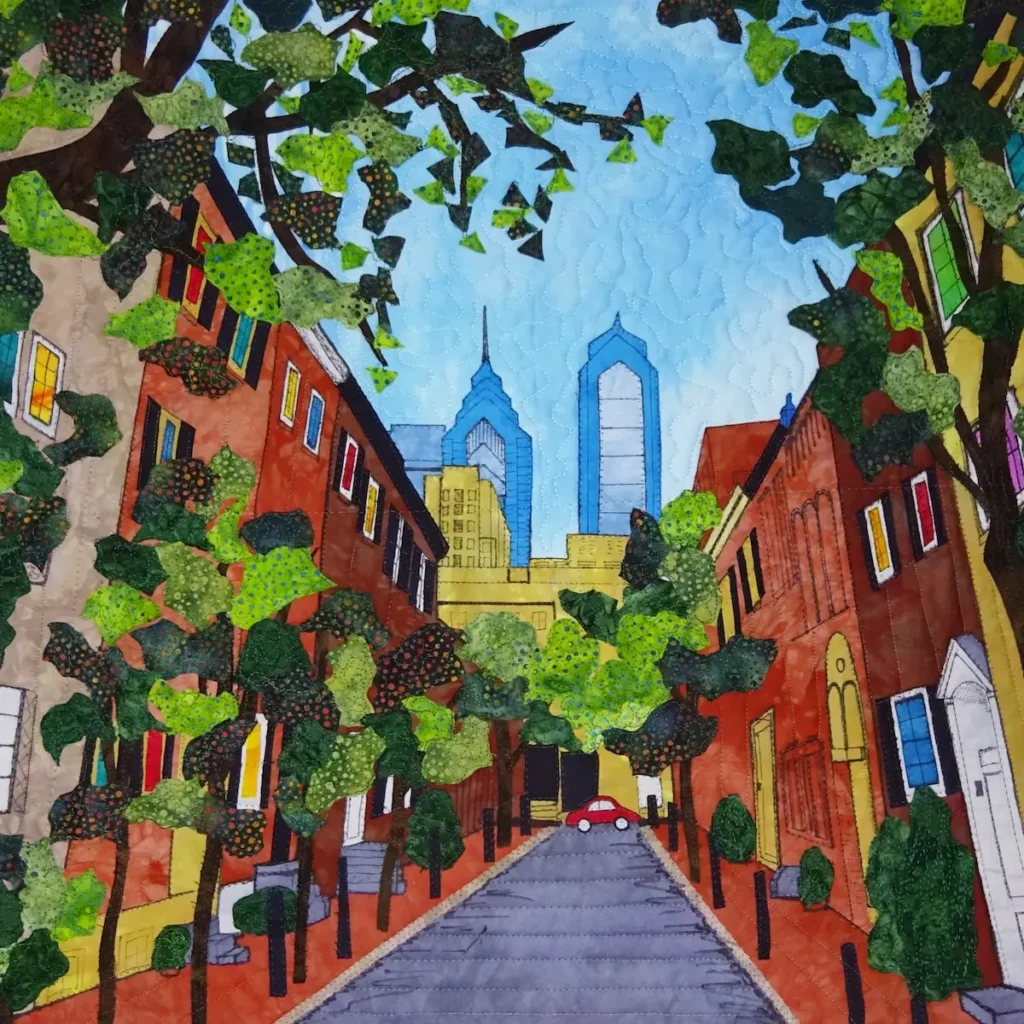 South Smedley Street fiber art by Rachel Derstine