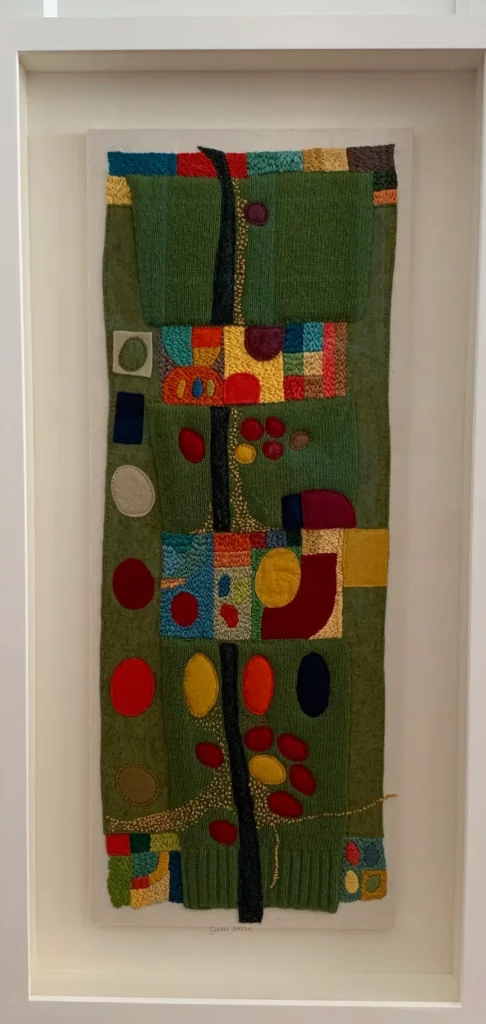 Green Sleeves fiber art by Sabine Kaner
