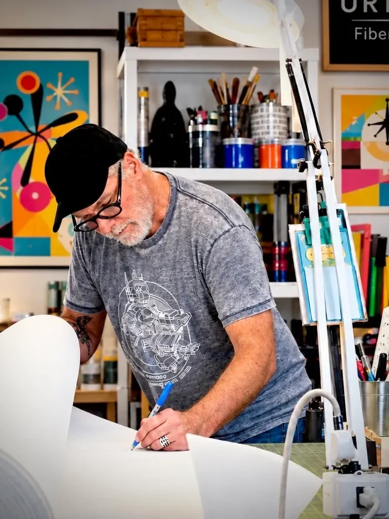 Scotty Jones at work in his studio