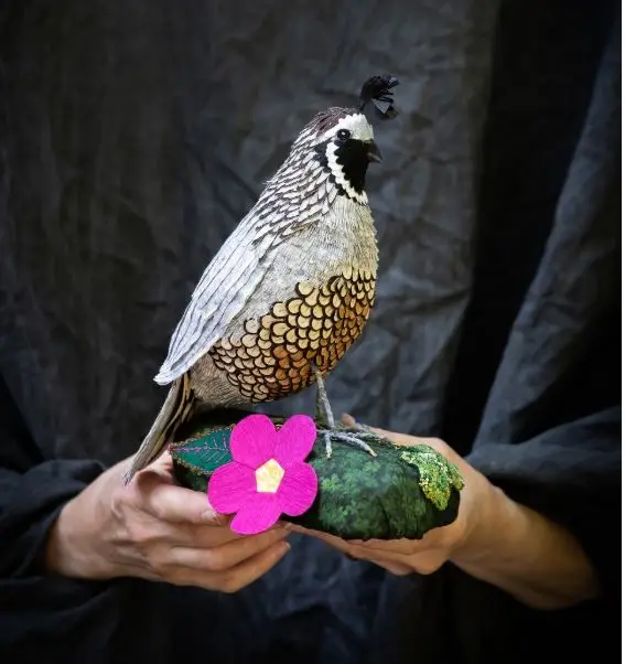 3D Quail art by Serap Whitmer