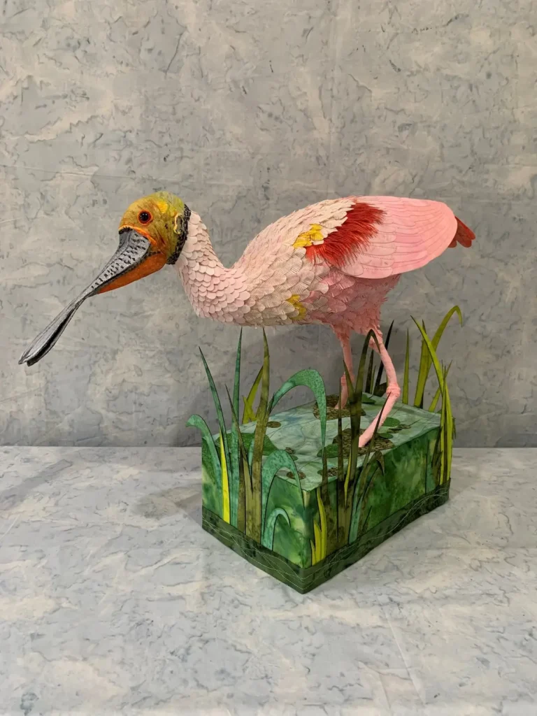 Spoonbill 3D bird art by Serap Whitmer